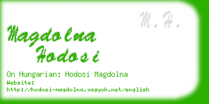 magdolna hodosi business card